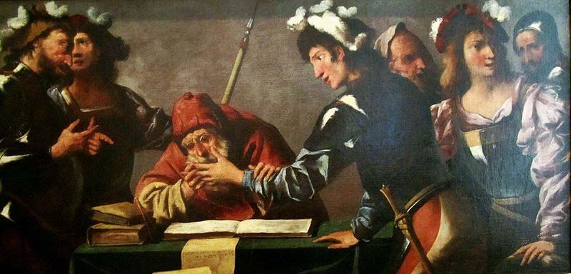 Pietro della Vecchia Soldiers at the palmist. oil painting image